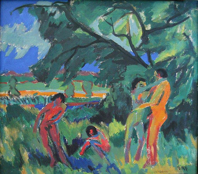 Ernst Ludwig Kirchner Naked Playing People